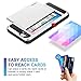 iPhone 5S Case, iPhone 5 Case, Vofolen Impact Resistant iPhone 5S Wallet Case Hybrid Bumper Armor Snap-on Black Soft Rubber Cover Protective Shell Card Holder for iPhone 5 5S SE - White