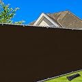 NEXCOVER Privacy Fence – 6' x 50' Heavy Duty Privacy Screen with Bindings & Brass Grommets, Commercial & Residential Fence Screen for Garden Yard Windscreen Wall Backyard. Brown