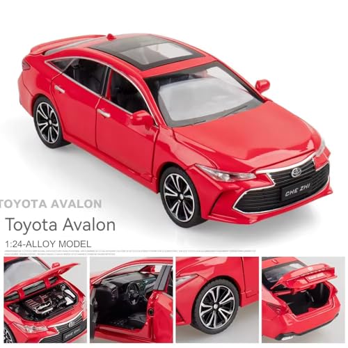Image of Invite Enterprise Toy Car 1:24 Toyota Avalon Metal Alloy Diecast Car Model Miniature Model With Sound Light Model Boys Toys For Children's? Red - Color ?
