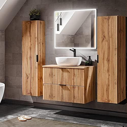 Yaheetech Mobile A Terra Con Lavabo In Ceramica Mobile Bagno Con 2 Cassetti Salvaspazio Armadietto Da Bagno 60 Cm Bianco 82402075