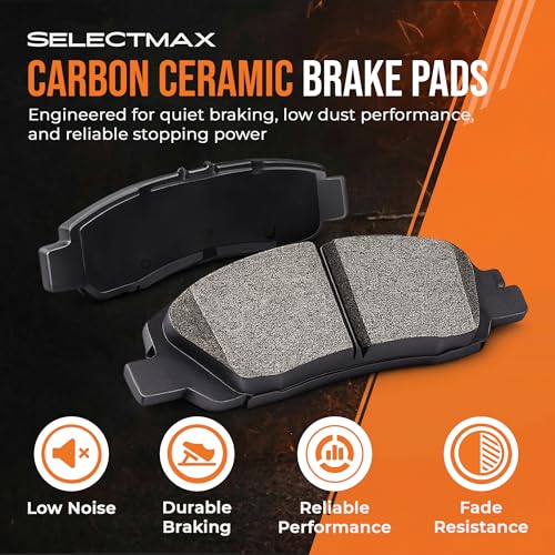 Image of MAX Advanced Brakes - Brake Kit For 2011-2015 Hyundai Sonata, 2011-2016 Kia Optima (2.4 L4 w /Manual Parking Brake)| Carbon Ceramic Brake and Rotor Kit Front and Rear| OE Replacement Brake Rotors