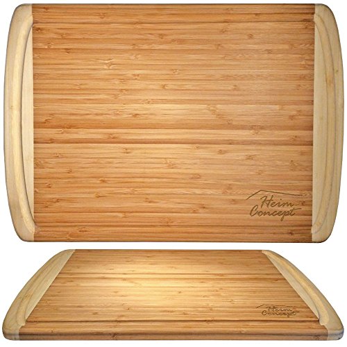 Tabla de cortar Heim Concept de bambú rectangular reversible 45.72 cm x 30.48 cm x 2.54 cm miniatura 5