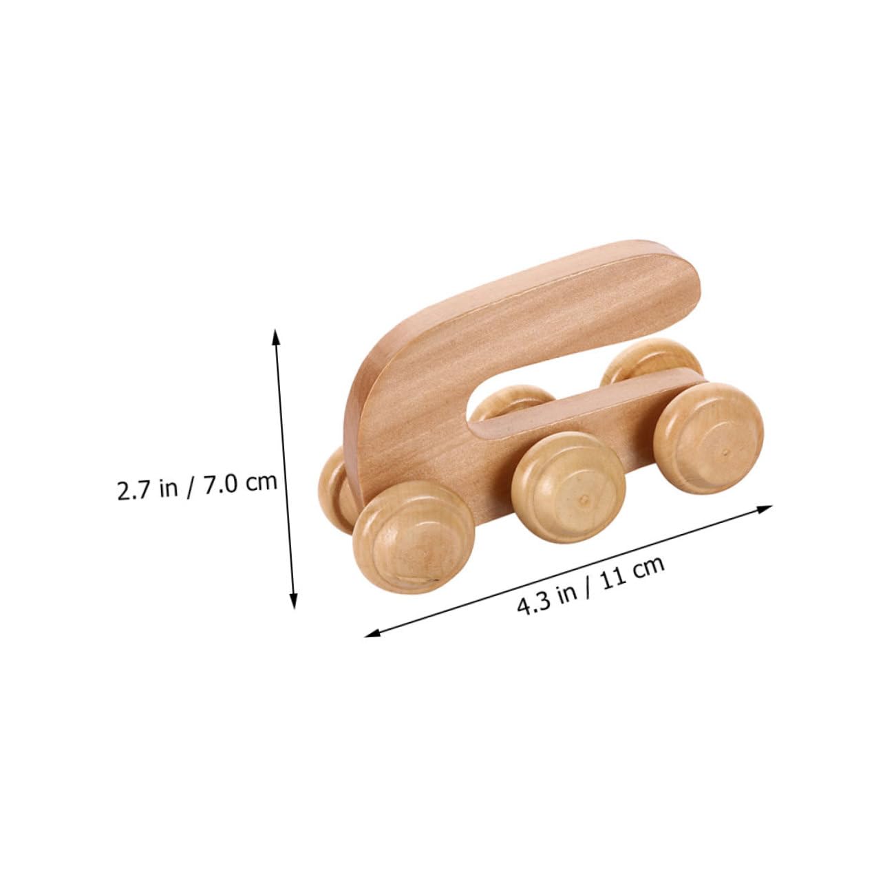 KOMBIUDA Wooden Massager Roller Back Massager Calf Massager Leg Roller Manual Massage Tool for Relief