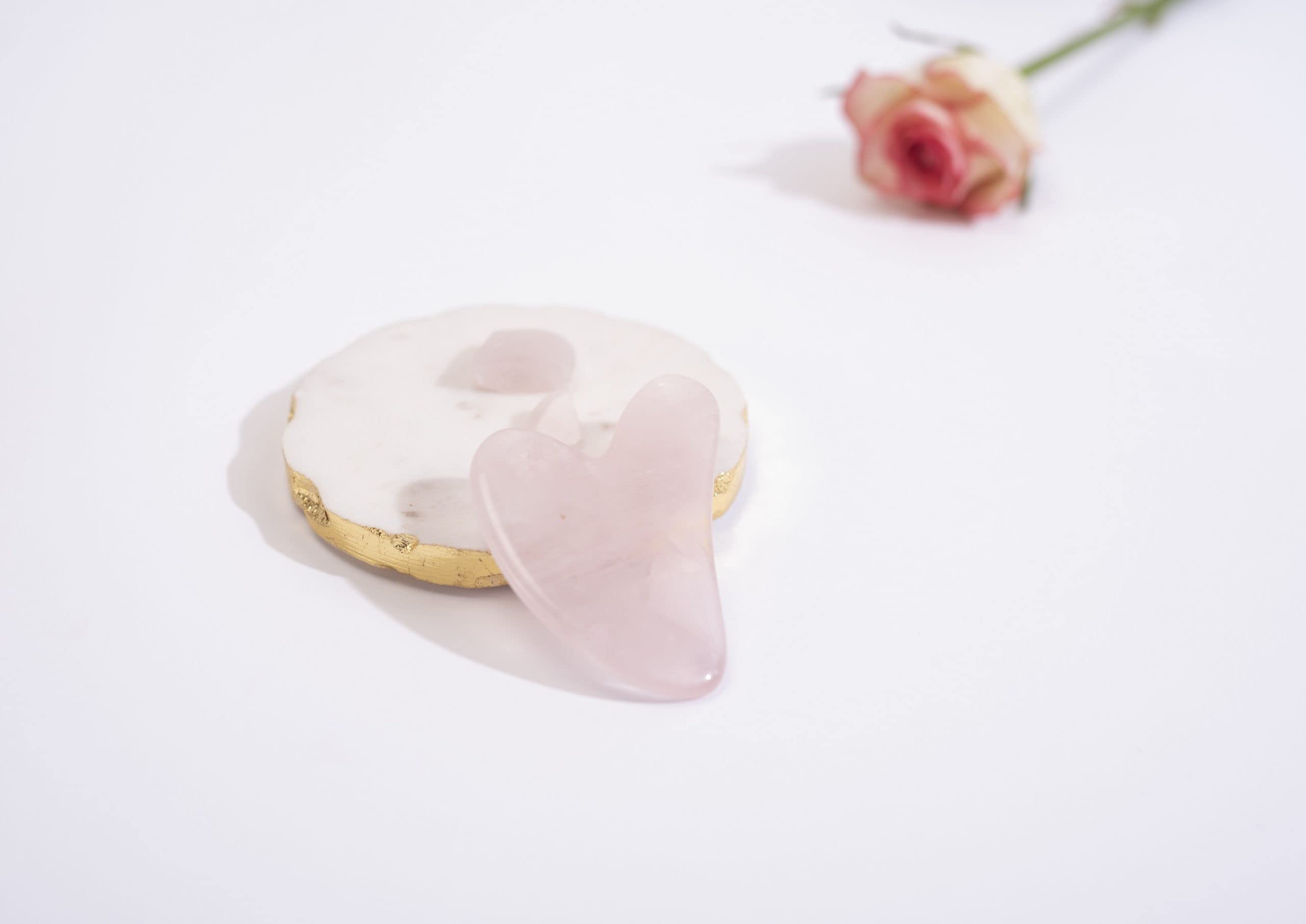 Fortune Forest Gua sha stone Face Massaging Stone | Gua Sha For Skin Toning, Reducing Puffiness & Skin Elasticity | For Men & Women (Rose Quartz Gua Sha)