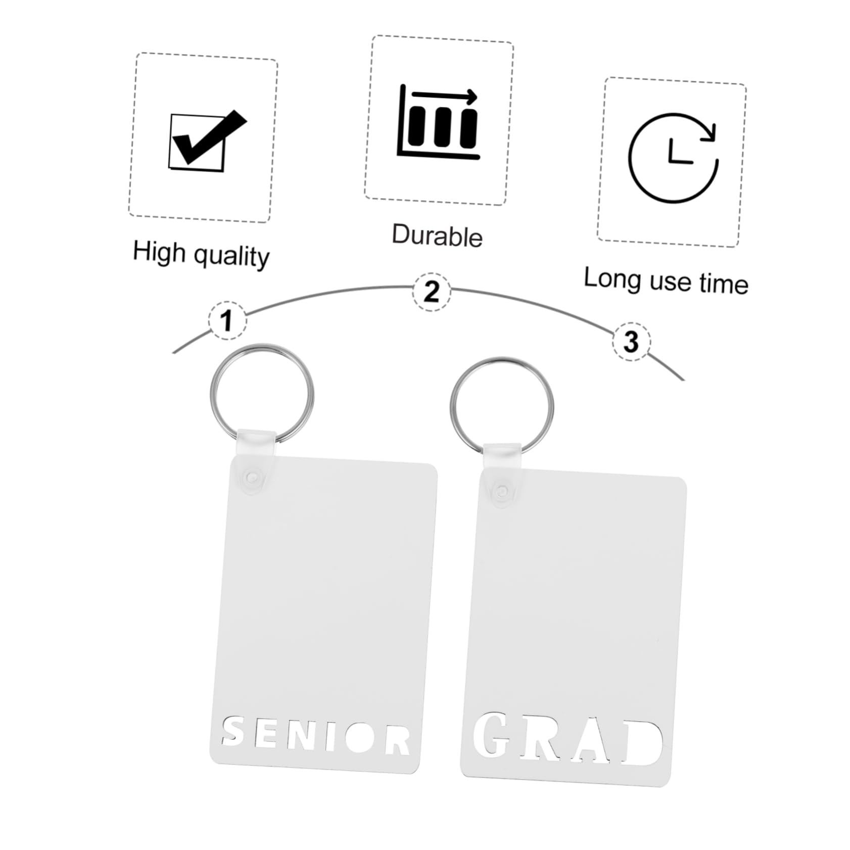 Uonlytech 2 Series Llaveros De Sublimación Para Diy Pack Para Graduación Transferencia Térmica Llaveros Personalizables Y 12 Piezas X 2