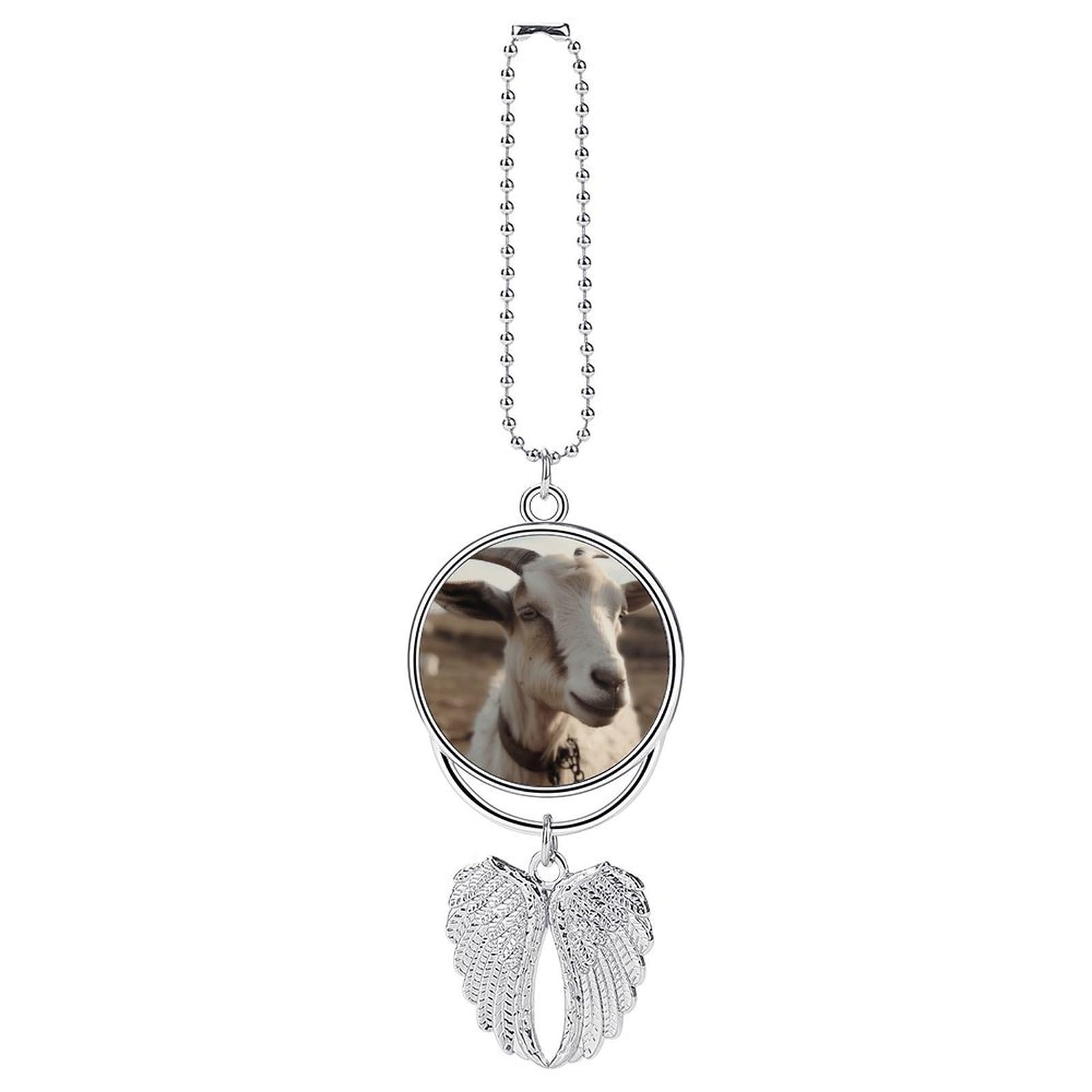 Goat on Hillside Car Charm Alloy Car Rear View Mirrors Hanging Ornaments Stylish Car Pendant Funny Auto Hanging Accessories Car Hanging Ornaments Gift for Women Men