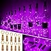 Ariceleo Luci Bottiglia, 10 Pezzi 20 LED 2 Metro a Batteria Rame Filo Set Vino Bottiglia Tappo Stringa Luci con Sughero Catena per Natale Matrimonio Halloween Giardino Feste Lucine(Viola)