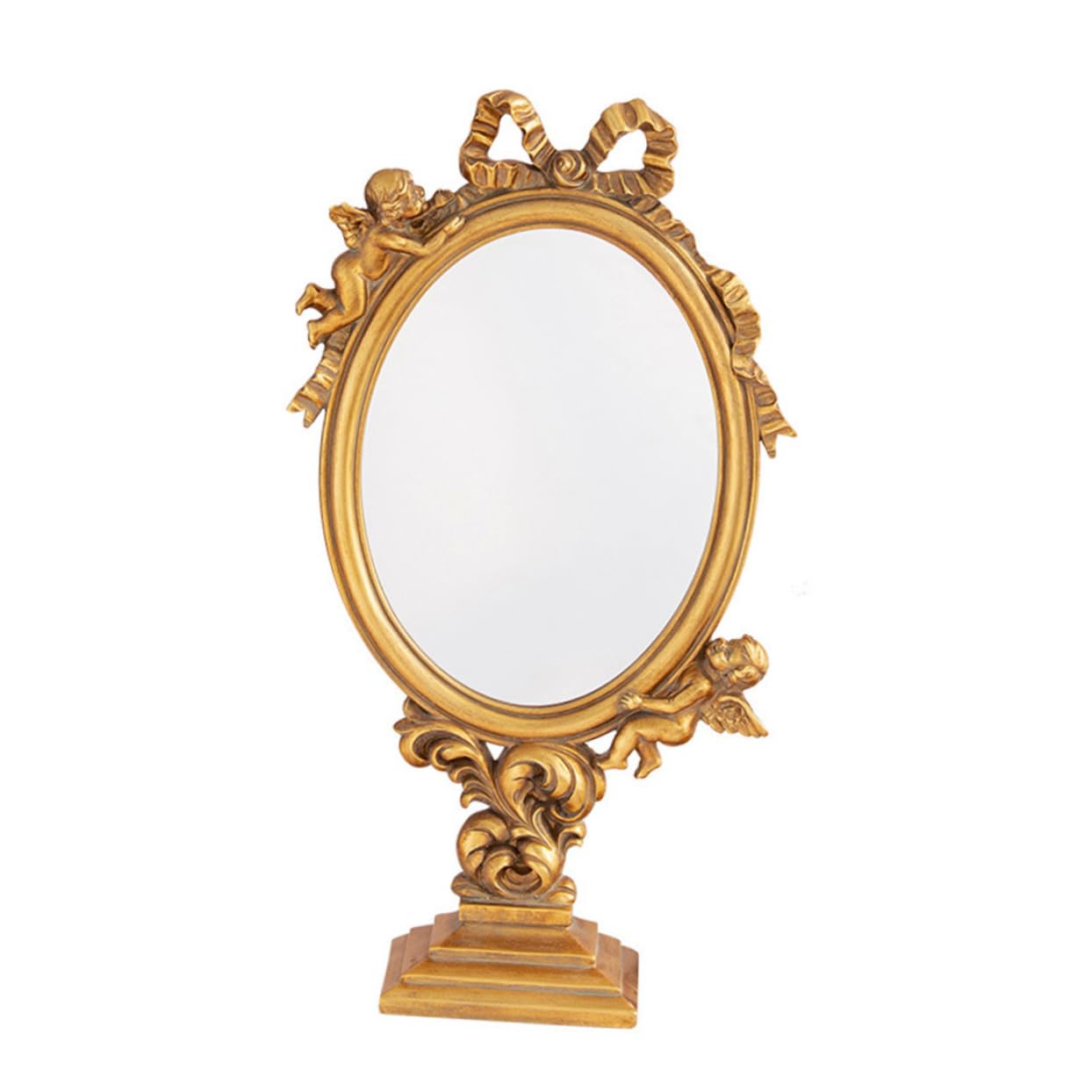Miroir de maquillage sur pied pour application précise de soins en chambre