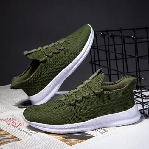 Image of DLWKIPV Mens Running Walking Shoes,Lightweight Breathable Mesh | Lace Up&Slip On,Non-Slip Sole&Cushioned Insole,Ideal for Gym,Tennis,Walking&Casual,All-Day Comfort