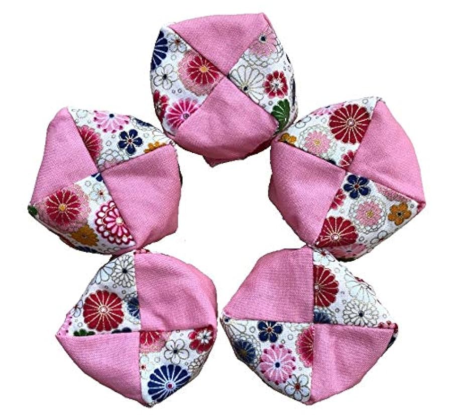 Amazon | お手玉5個セット (夢見草 Pink×Mum) | 工芸・民芸品