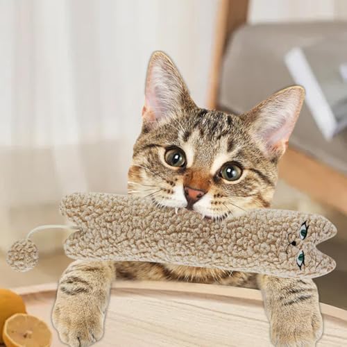 Pelúcia para dentição de gato, almofada para dentição de gato, Mastigar brinquedos para gatos de pel