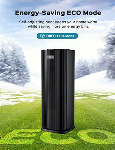 Dreo Space Heaters For Indoor Use, Quiet&Fast Portable Heater With Tip-Over And Overheat Protection, Remote, Oscillating,12H Timer, Led Display With Touch Control, Electric Heater For Office Use #TOP5