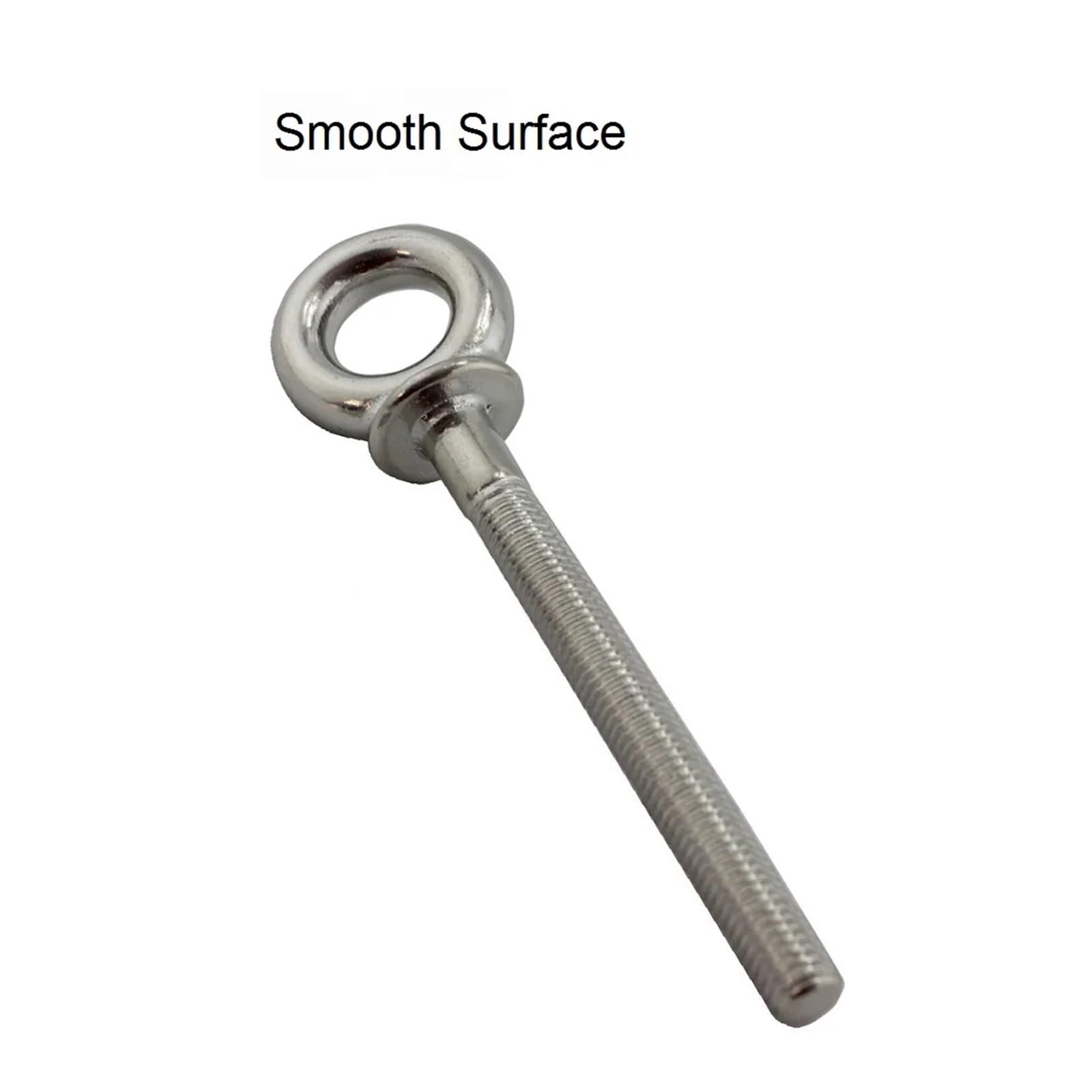 Set di 5 bulloni a occhiello in acciaio inox 316 HX per sollevamento spalle lunghe, misure M6, M8, M10, per sollevamento funi metalliche, dadi inclusi (M8 x 80)