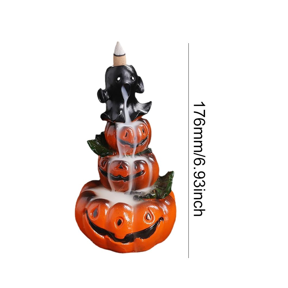 Bruciatore di incenso a forma zucca, bruciatore a cascata con fragranza