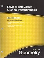 Geometry: Solve It! and Lesson Quiz on Transparencies 0133697126 Book Cover