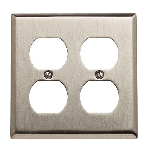 Plaque de finition double duplex carrée Baldwin pour interrupteur