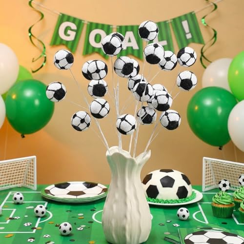 GlikCeil 6 Pcs Soccer Picks Party Favor Decoration16 Inch