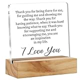 Appreciation Gift Thank You Gifts, Thank You for Being There for Me Desk Decor Thoughtful Acrylic Desk Plaque Sign With Wood Stand Home Office Desk Sign Keepsake Present
