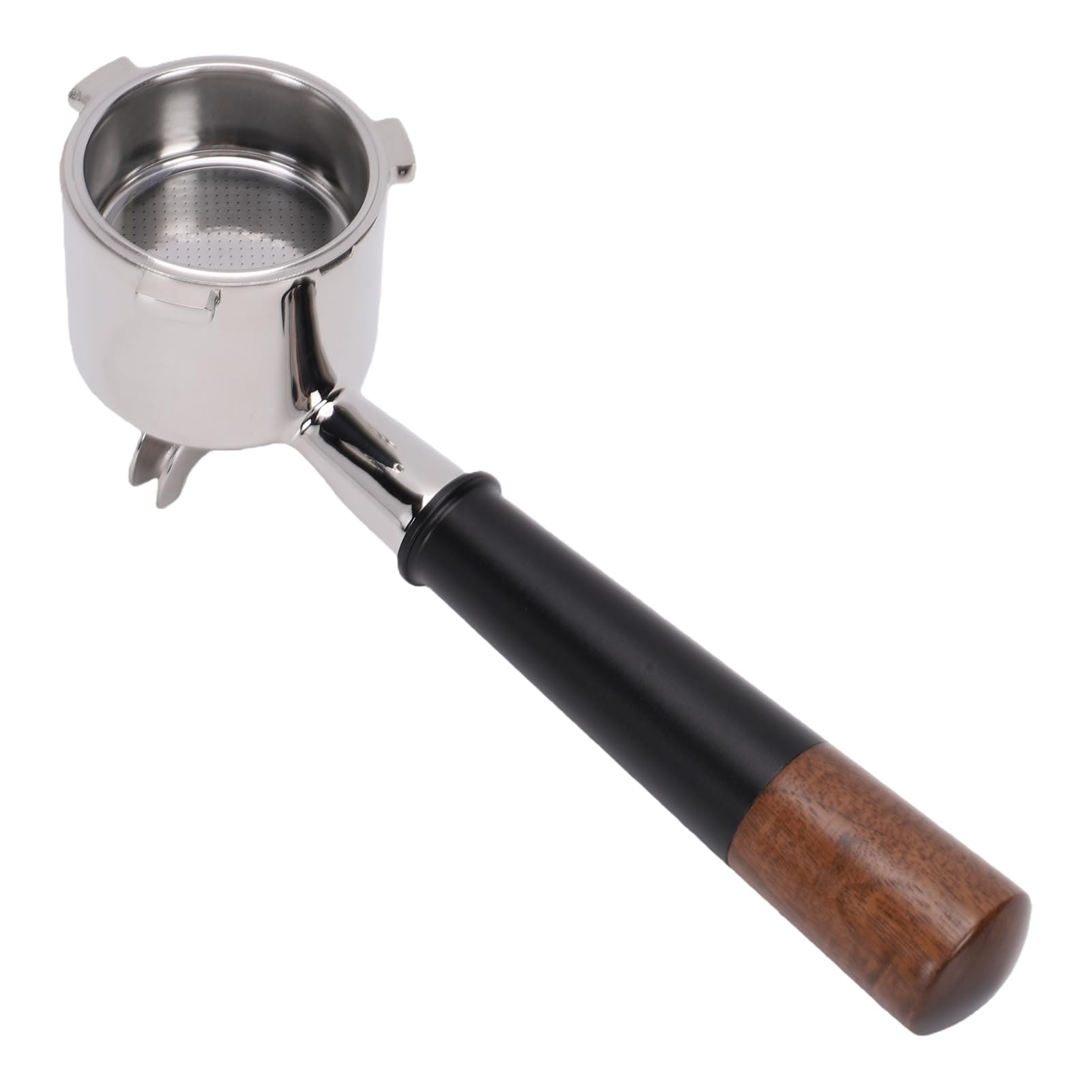 RIZGHWOY Portafiltro Macchina caffè, Filtro caffè 51 Mm 3 Orecchie | Manico in Legno di Noce, Acciaio Inox 304, Compatibile con EC9155, EC9255