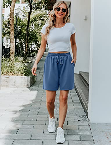 Image of Quenteen Women's Casual Summer Sweat Shorts Athletic Gym Shorts Loose Hiking Running Jogger Shorts with Pockets
