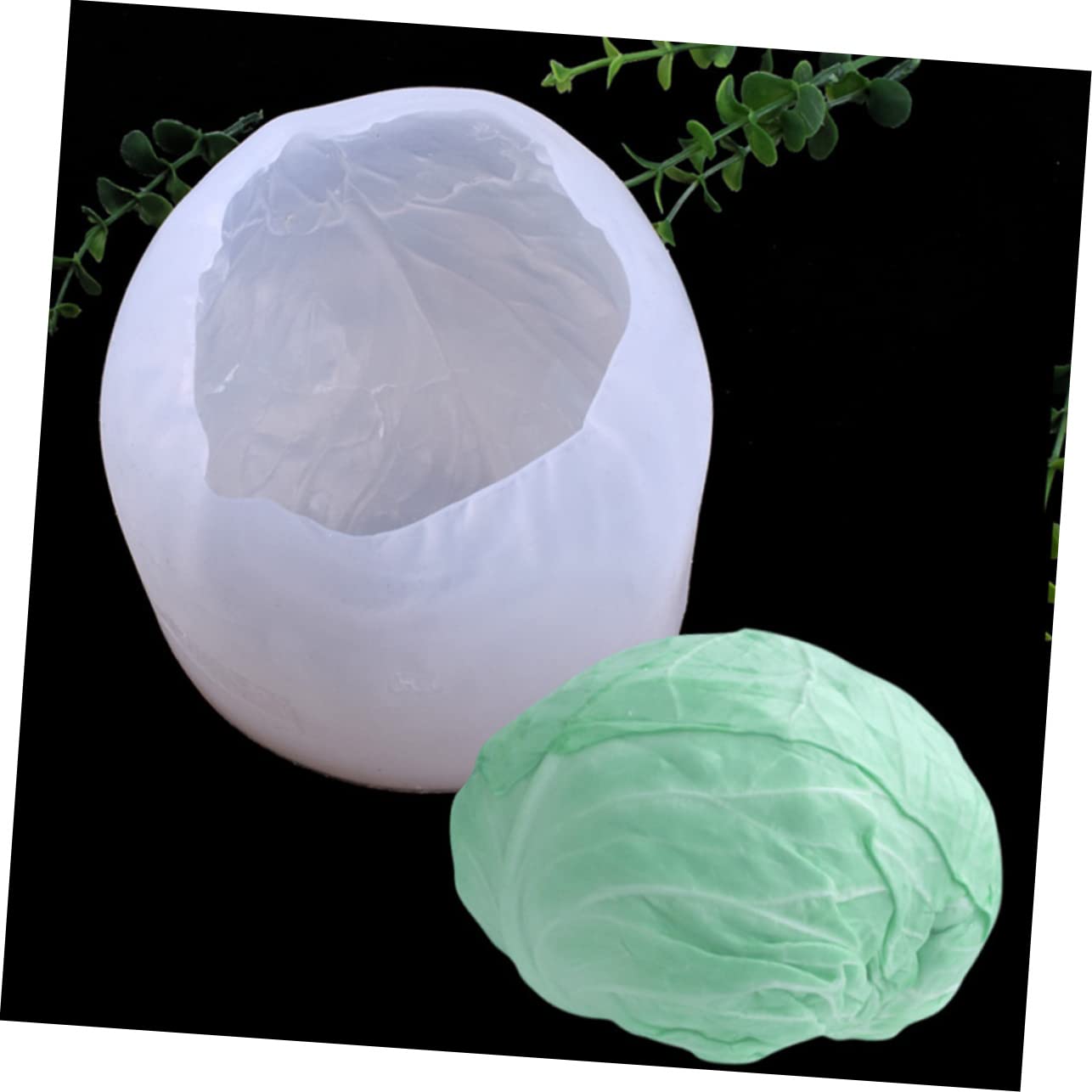 1pezzi Silicone Epoxy Mold per Creazioni Fai Te Stampo Silicone per Verdure Mold Cabbage Shaped per Realizzare Decorazioni e Dolci Artigianali