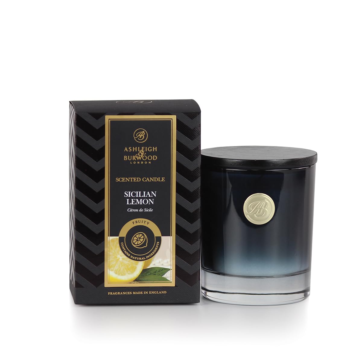 Ashleigh & Burwood | Luxury Collection Scented Soy Wax Blend Candle 140G | Sicilian Lemon | 28 Hour Burn Time