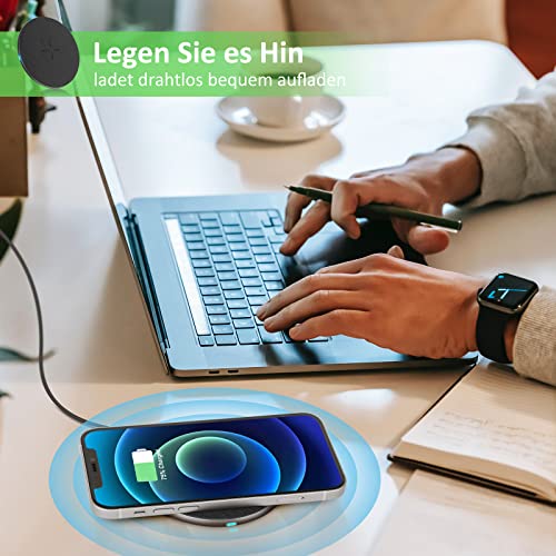 15W Induktive Ladestation Wireless Charger,Evershop Ladegerät Kabellos Ladestation Qi Induktionsladegerät Kompatibel für iPhone 15/14/13/12/11/XS/X/8/8 Plus,Samsung Galaxy S22 S21 Usw,Huawei P40Pro – Bild 4
