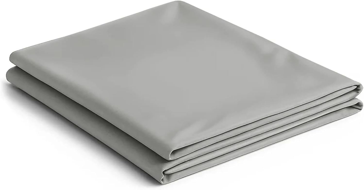 NEST and NOOKS 100% Cotton Flat Sheet | 400 Thread Count | Soft & Durable Dorm Bedding, Breathable All-Season Comfort, Twin XL Size for College Dorm Beds | Fits 39" x 80" x 13" Mattress | Light Gray