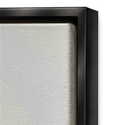 Image of Stupell Industries 'Typewriter with Joy'| Floating Frame Canvas Art | Stupell Industries | Black, 25 x 31 Inches, Easy to Hang and Sturdy, Made in USA, by Martina Pavlova