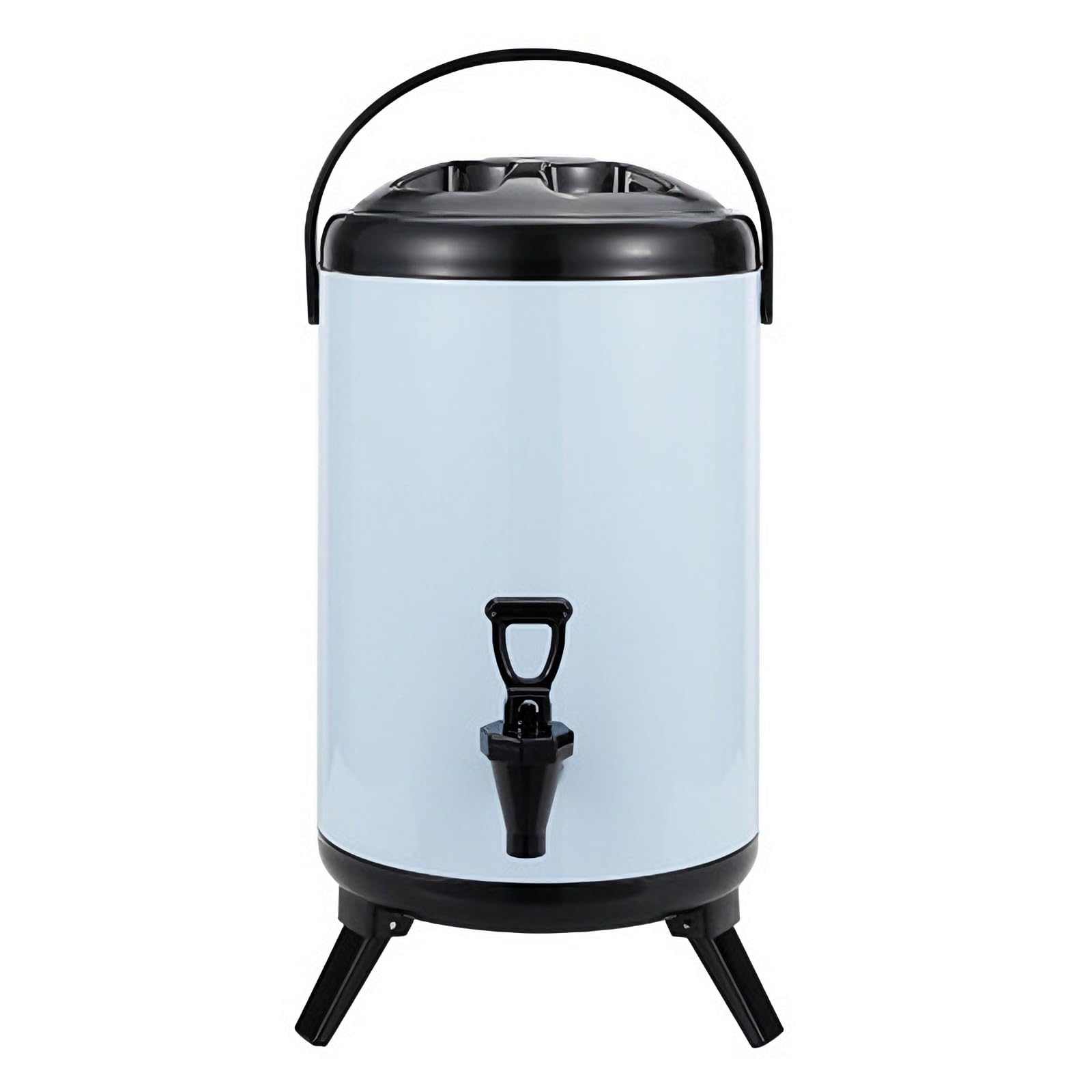 Dispensador de bebidas aislado, servidor de bebidas frías y calientes con espiga sin goteo y mango portátil para catering y fiestas, capacidad de 12 litros