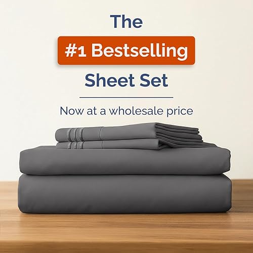 Miniatura 2 de Paquete de 12 juegos de sábanas completos a granel, para hoteles, spas y Airbnb, esquinas tipo bolsillos profundos y no se arruga, refrescante y