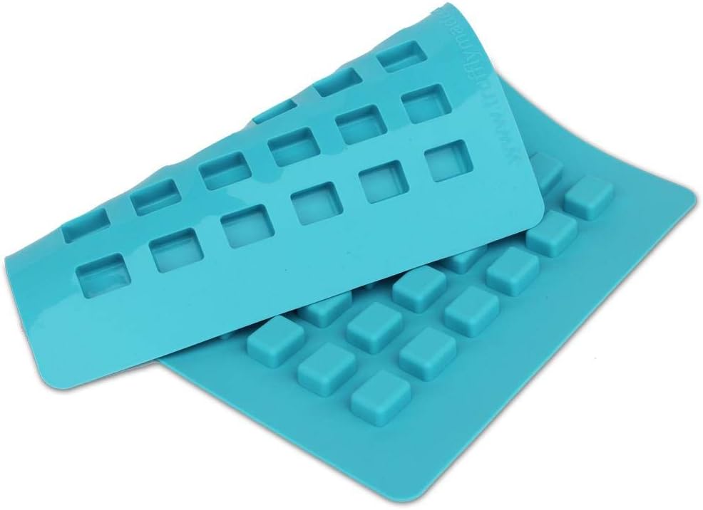 Truffly Made Petit Cube Chocolate Mold Truffle, Jelly and Candy Mold, 54 cavities, One step candy pop-out