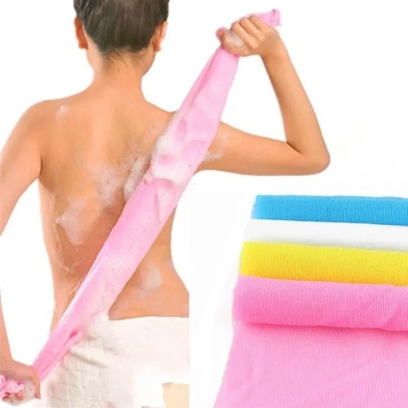 Esponja De Red Paño exfoliante de piel de belleza, toalla japonesa for baño corporal, Toalla de baño de nailon, toalla for pulir la piel, herramienta for frotar la espalda y el cuerpo(Blue)