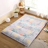 Futon-Matratzenbezug, 100 % Baumwolle, weich und maschinenwaschbar, japanischer Stil, Bodenmatratzenschoner für Doppelbetten (134,9 x 199,9 cm)