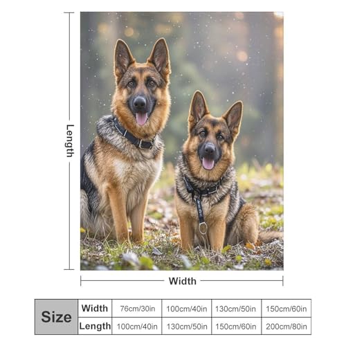 Couverture en flanelle super douce cadeau berger allemand