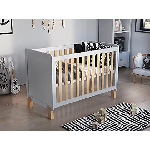 Love For Sleep Wooden Baby Cot Bed with Mattress Cover
