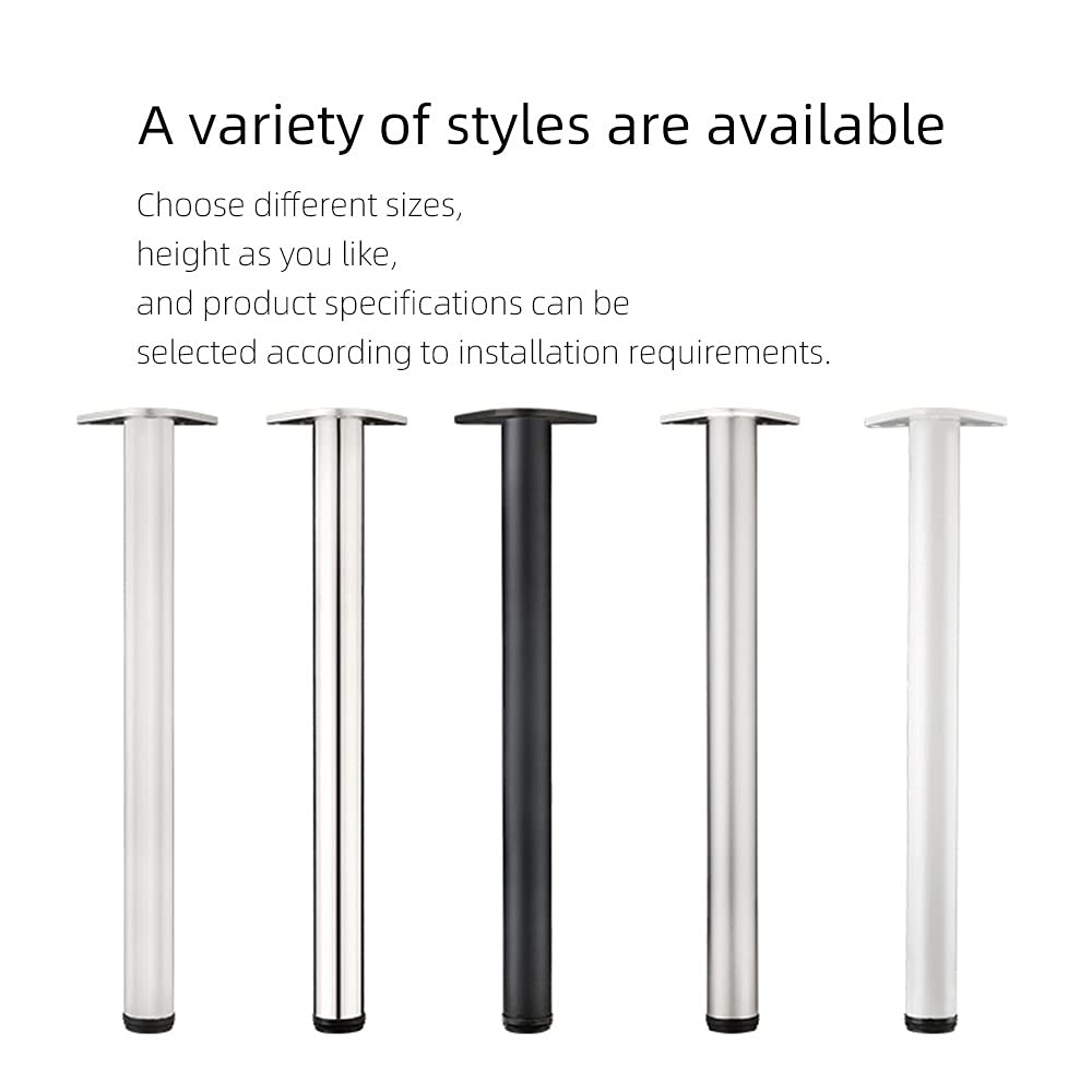 Gambe per tavoli mobili per divani tavoli scrivania in tubo di metallo gamba nero acciaio inossidabile Lega di alluminio Colonna di supporto diametro 6 cm altezza bisogno formato personalizzato