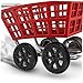 PRETYZOOM 2pcs Supermarket Shopping Cart Replacement Wheels Rolling Grocery Cart Wheels