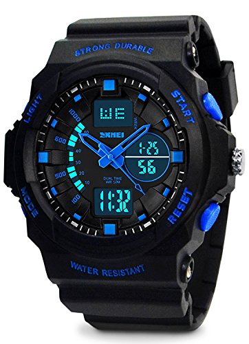 Kids Digital Sports Watch - Boys Waterproof Analog Military Watches with Alarm,Wrist Watch for Children