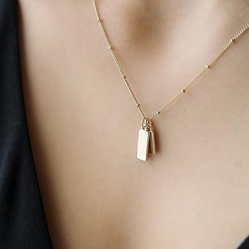 Miniatura 2 de Honeycat Collar pequeño con placa para perro en oro, oro rosa o plata Joyería minimalista y delicada