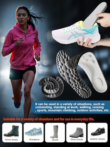 Image of 4D Cloud Insoles for Men and Women, Arch Support Insoles, Memory Foam Insoles, Shock Absorption and Cushioning Sports Shoe Insoles (Graphene Gray, XL (Men 9-11 /Women 10-11)