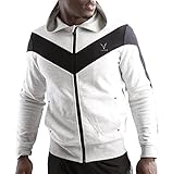 Vaiden Polarix Zip Up Workout Running Hoodie for Men (Large, Charcoal)