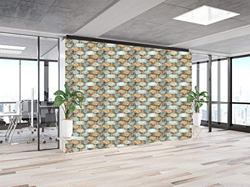 Image of DWELLSINDIA Stone Brick Self Adhesive Wallpaper Waterproof, Scratch Resistant, Laminated 41cm x 244cm
