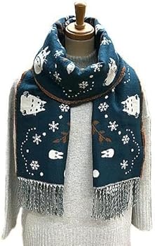 Amazon | スタジオジブリ トトロ ボタン付ストール 雪のさんぽみち