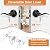 Probrico Matte Black Entry Door Handles with Different Keys, Wave Style Door Levers for Ineterior and Exterior Doors, Reversible Door Knobs for Left and Right Handed Doors, 1 Pack