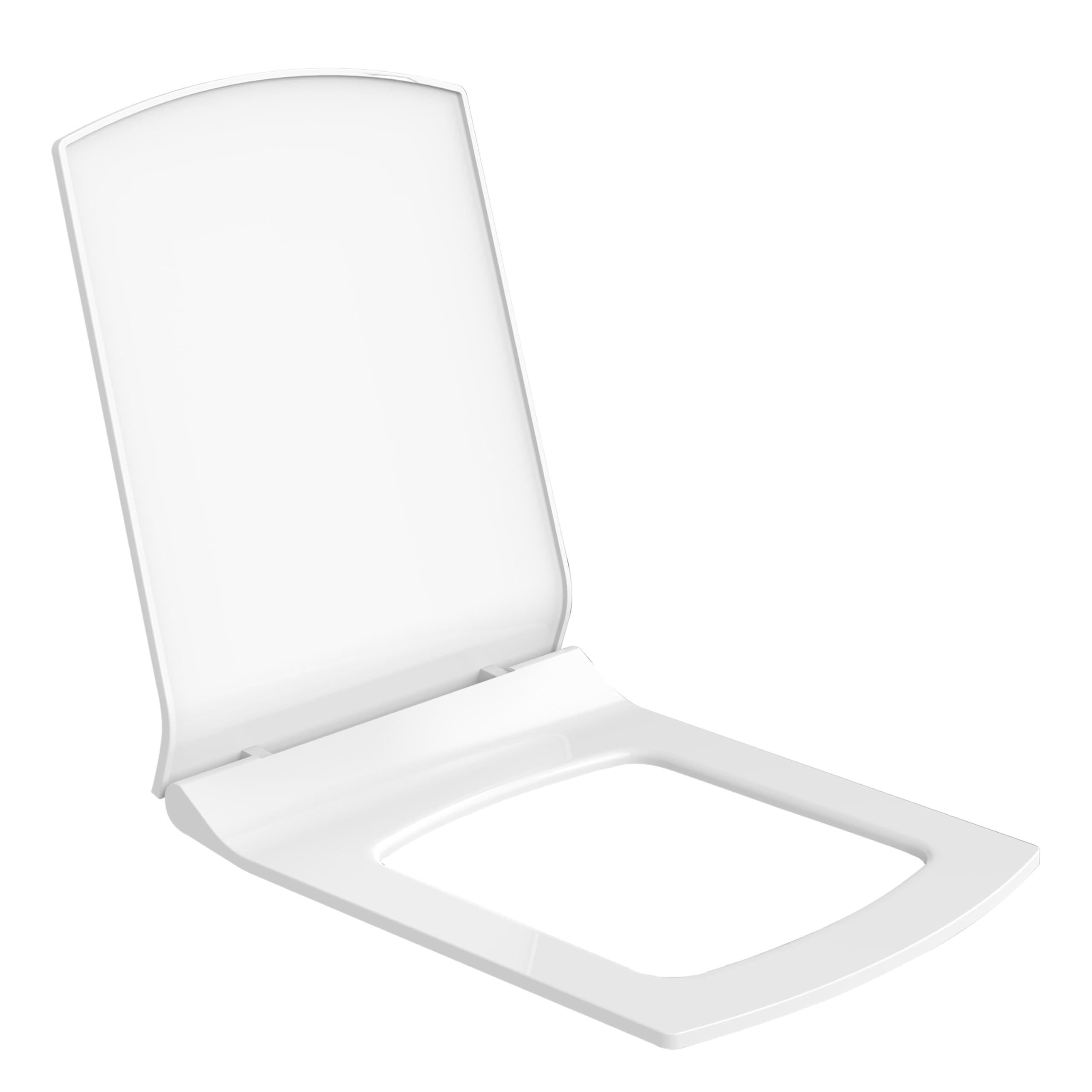 Plantex Polypropylene Toilet Seat/Western Toilet Seat/Soft Closing Commode Seat for Bathroom - Elongated Seat (Glossy White)