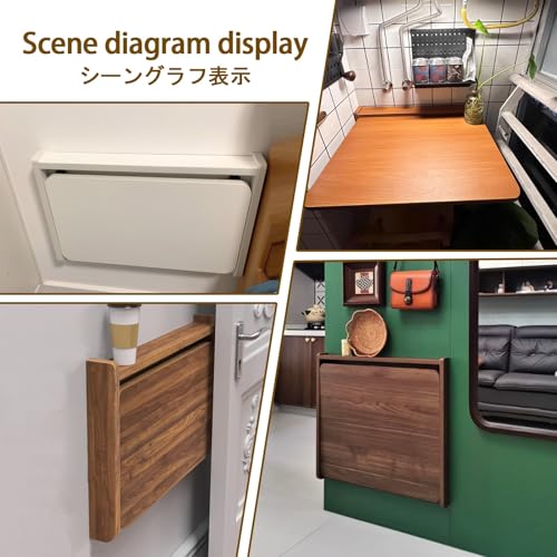 Bureau mural pliable multifonction pour coin lecture et cuisine - 7