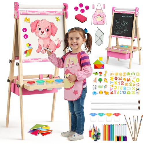 50% Off BlueWood 4-in-1 Adjustable Kids Art Easel with Code