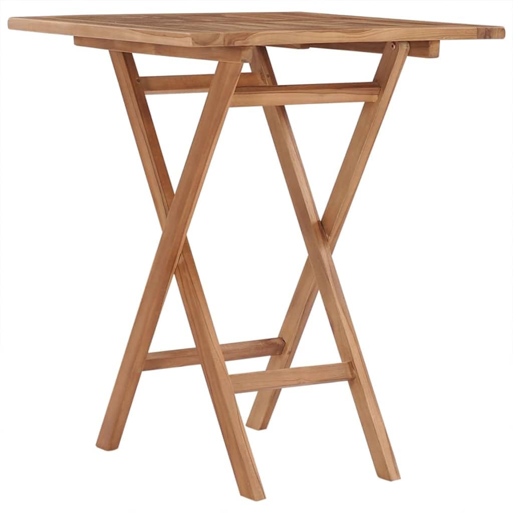 Gruppo da giardino pieghevole in teak massiccio, 3 pezzi, mobili da giardino in teak per terrazza e giardino
