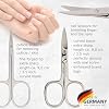 3 Swords Germany - brand quality 8 piece manicure pedicure grooming kit set synthetic leather case ostrich cognac - Made in Germany